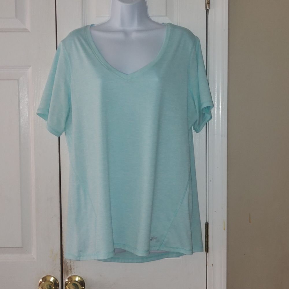 BCG    baby blue white top Sz 1X